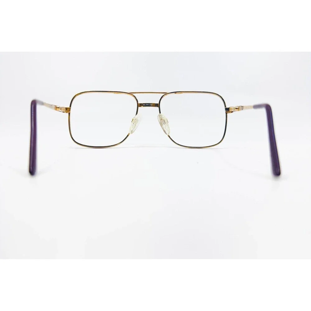 ArtCraft Eyeglass Frames Mens Gold Aviator Double Bridge AC 806P 54-18-140